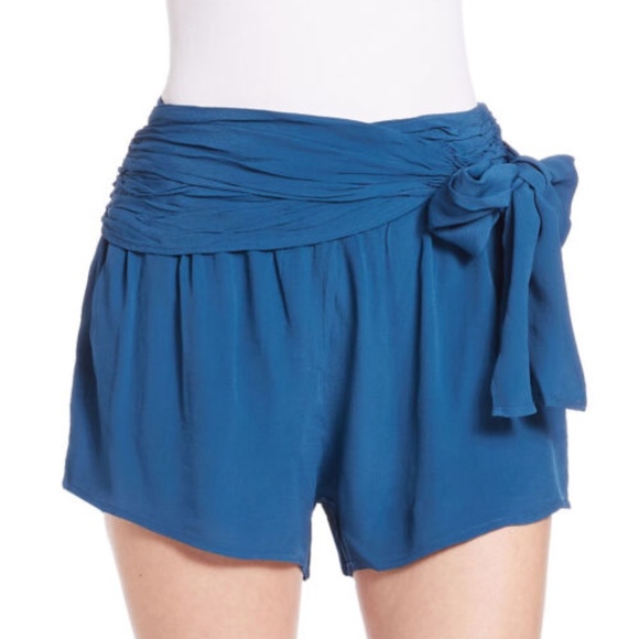 $128 Free People Wrap Style Silk Short Feaux Skirt - Picture 10 of 12